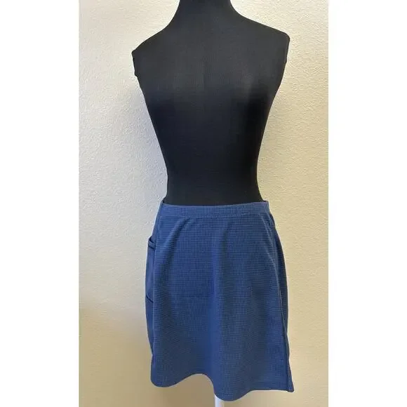 Melanzana Micro Grid Fleece Skirt Medium Tall athleisure Layer Mountain Style - Picture 1 of 7